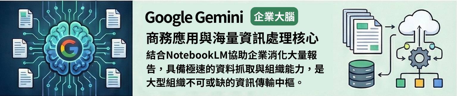 Gemini的AI市場趨勢關鍵：商務應用、商業資訊處理、企業資訊傳遞